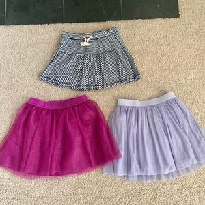 3 girls skirts tutus med 8 purple navy